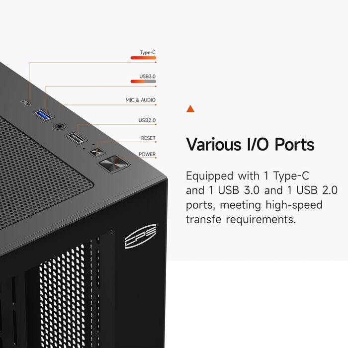 Корпус PCCOOLER C3T500 ARGB Tower ATX: 6 вентиляторів ARGB, підтримка RTX 40, подвійне скляне бокове вікно, чорний