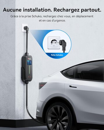 Raylix 2026 Neu 11kW Wallbox для електромобіля Typ 2 з кабелем 8-16A (3 фази), лічильником електроенергії, регулюванням струму та відтермінованим заряджанням + кабель CEE 16A - Typ 2 (5м)