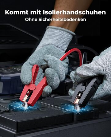 Powerbank для автомобіля YaberAuto AP02 з компресором, 150PSI, 4500A, для бензинових двигунів до 9.0L та дизельних до 8.0L, LED ліхтар 500 Lumen (4 режими), LCD дисплей 3.3