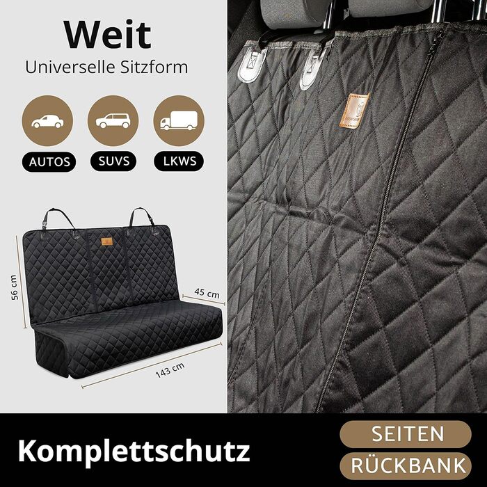 Захисний чохол на сидіння автомобіля для собак AMZPET (122 см) – водовідштовхувальний, антиковзаючий, стійкий до подряпин, міцний. Підходить для маленьких та великих авто