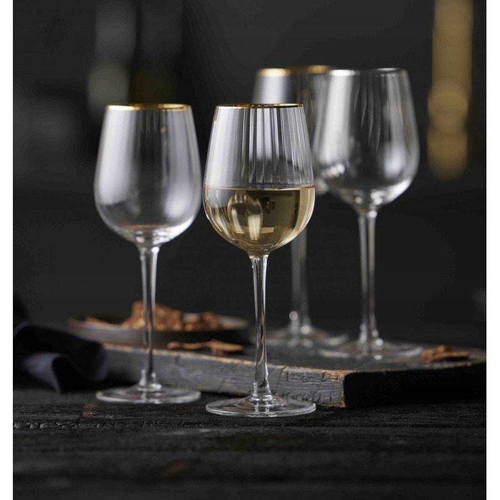 Келихи для білого вина Lyngby Glass Palermo, білі, 300 мл, 4 шт.