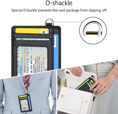 FurArt: Тонке кредитне картхолдер, RFID-захист, мінімалістичний, для чоловіків та жінок, чорний