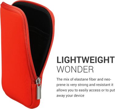 Чохол для eReader kwmobile - Неопренова сумка-чохол, захисний кейс - 17 x 12 x 2 см, внутрішні розміри 6' eReader (6' eReader, помаранчевий)
