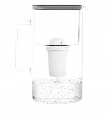Скляний фільтраційний глечик Wessper D2 BOROSILICATE FF 3л, чорний + фільтр