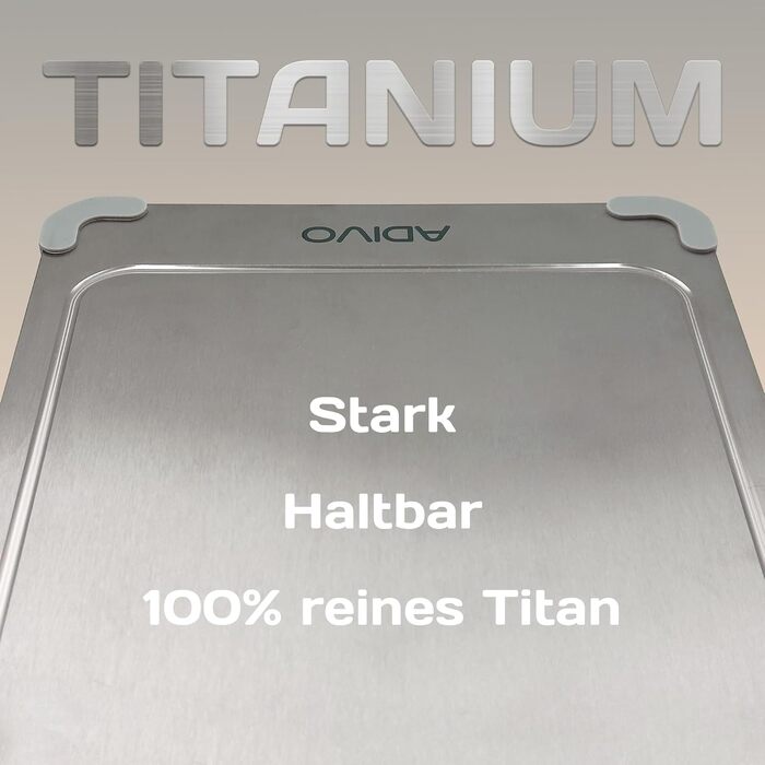Гігієнічна обрізна дошка adivo Titan з чистого титану, легкий догляд, розмір M