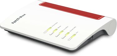 Роутер FRITZ!Box 5530 Fiber для підключення до оптоволоконного інтернету | Wi-Fi 6 (802.11ax), 2.5 Gigabit LAN, до 3 Gbit/s, сумісний з Німеччиною