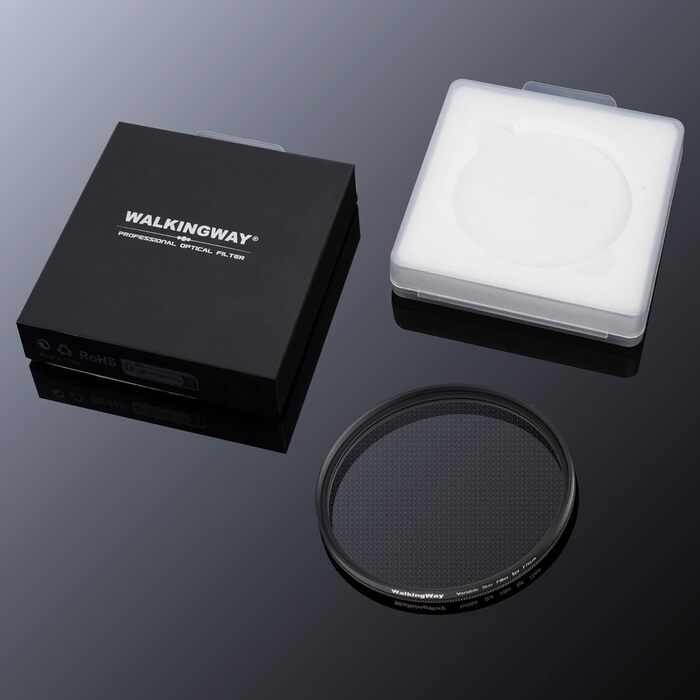 8-пелюстковий зірковий фільтр Walking Way 82 мм - зірковий ефект, оптичне скло, регульований, для фото та відео