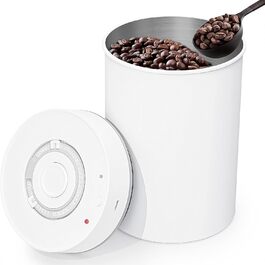 Металева кавова банка з герметичним закриттям, 500г, нержавіюча сталь, для зберігання кавових зерен та меленої кави, KF1