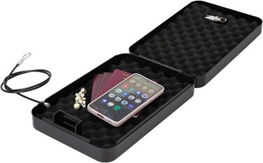 Сейф з кодовим замком HMF 316-02 | Переносний сейф, захисний бокс | 29 x 19 x 6,5 см, чорний