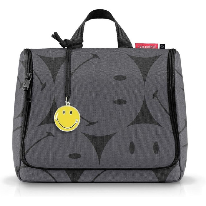 Сумка-органайзер Reisenthel Toiletbag XL сірого кольору (Smiley Grey) з гачком, водонепроникний матеріал