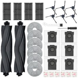 32 аксесуари Dreame L10s Ultra Gen 3/X40 Ultra: головні щітки, фільтри, серветки, бічні щітки, пилозбірники для Dreame/Mova
