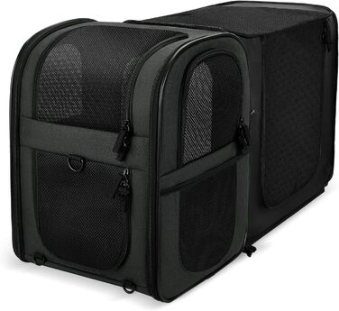 Рюкзак для собак та котів Apollo Walker - зручний та дихаючий, для подорожей та активного відпочинку (2-15 кг, чорний)