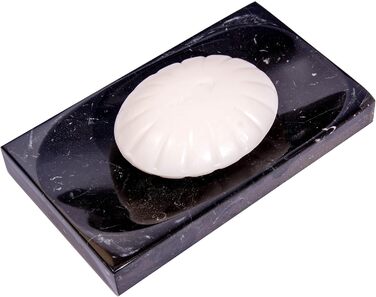 Миска для мила з чорного мармуру – полірована та блискуча підставка для мила – вишуканий аксесуар для ванної кімнати від CraftsOfEgypt (чорний, антрацит)