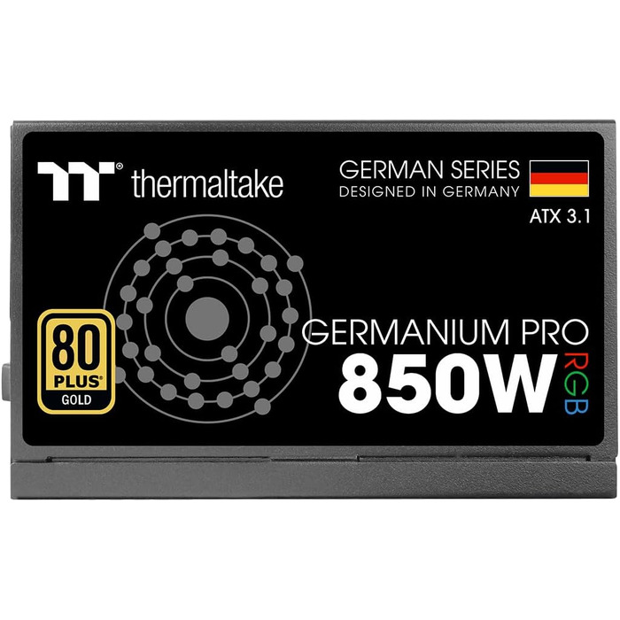 Блок живлення Thermaltake Hamburg Germanium Pro 850W, ATX 3.1, PCIe 5.1, 80 Plus White, низький рівень шуму