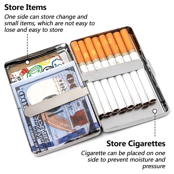 Металеве сигаретне пенал у формі серця Rosegold для 20 сигарет, подарунок на день народження/Новий рік