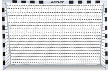 Ворота для футболу Dunlop - 240 x 160 x 85 / 120 x 300 x 200 см - Металеві - Аксесуар для футбольного тренування для всіх вікових груп - Легка збірка - (Чорний/Білий, 300x200x90 см)