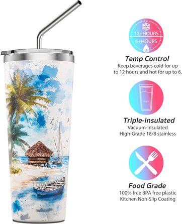 Термос THILY 780 мл з нержавіючої сталі, подвійний ізоляційний шар, з кришкою, захищеною від бризок, для гарячих та холодних напоїв, 2 шт. (Золотий мармур + Синій мармур)