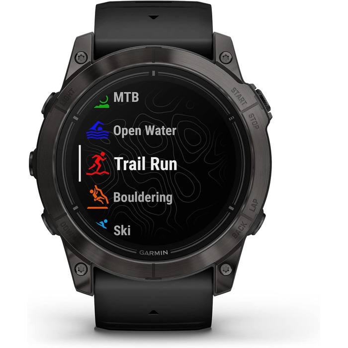 Розумний годинник Garmin epix Pro (Gen 2) Sapphire Edition 51 мм, чорний, з титановим браслетом та інтегрованою ліхтариком