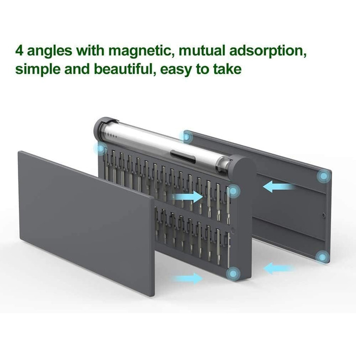 Електрична викрутка YONGYAO 57в1 з магнітом, 2 передачі, для ремонту телефонів, ноутбуків, окулярів, годинників, іграшок