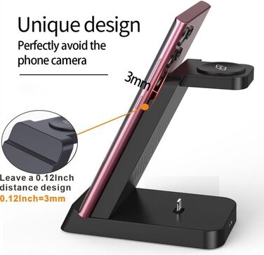 Бездротова зарядна станція 3-в-1 Samsung для Galaxy Watch 8/7/6/5/4/3, Buds 4/3/2 Pro, Galaxy S26 Ultra/S25 Ultra/S24/S23/Z Fold7/6/5 - індукційне зарядне пристрої для Android