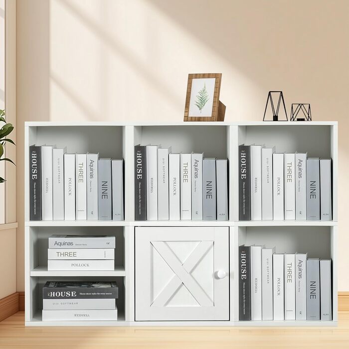 FUSUNBAO Magic DIY Cube Storage Organizer, Stackable Cubes for Home, Books, Clothes, Toys, Modular Storage System, Closet Organizer, Bookshelf, Closet (pure white)