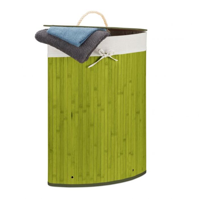 Relaxdays Bamboo Laundry Basket