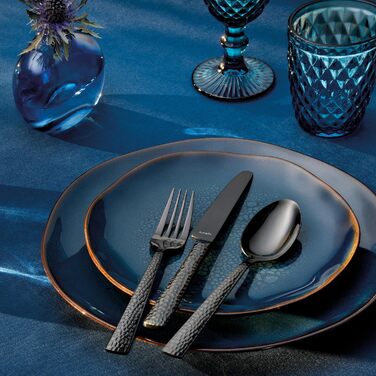 Amefa FELICITY Набір столових приборів (30 предметів), чорний, з молотковим дизайном