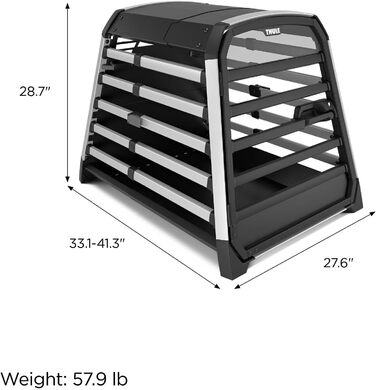 Трейлер для собак Thule Allax XL (Чорний/Алюміній) - переносна переносна клітка для собак в автомобіль