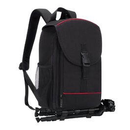 Рюкзак для камери: чорний фоторюкзак для DSLR/SLR з об'єктивом та аксесуарами