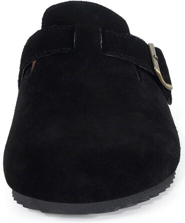 Зручні шльопанці-клоги Intini для дому, саду та пляжу. Чоловічі та жіночі, шкіряна устілка, чорний колір, розмір 36-48