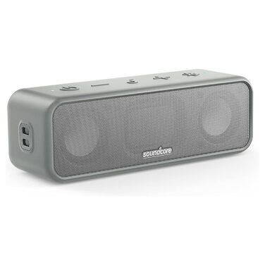 Soundcore 3 Bluetooth колонка: Стереозвук, Titan-драйвери, PartyCast, BassUp, 24 год, IPX7, EQ - Чорний/Срібний