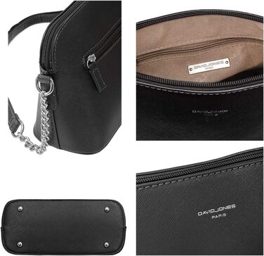 Сумка жіноча David Jones через плече, чорна: кросбоді, клатч, вечірня, повсякденна, зі шкіри PU, на ланцюжку