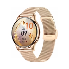 Смарт-годинник Emavo для жінок, золотий, у комплекті з 5 ремінцями
