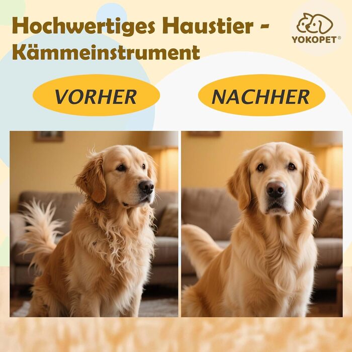 Гребінець для вичісування підшерстка собак та котів з довгим волоссям | Розплутування, вичісування підшерстка | Гребінець для вичісування підшерстка, вирівнювання | Зелений | Fellentwirrer Entfilzer