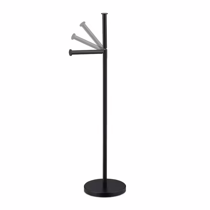 Relaxdays Black Toilet Paper Holder