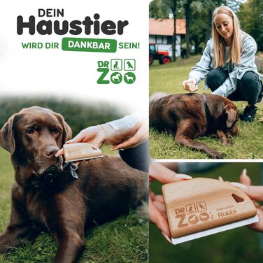 Щітка для собак DR Zoo 'Robbi' - якісна щітка для грумінгу, видаляє підшерсток у собак великих та малих порід