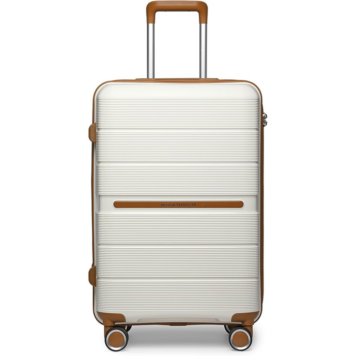 Чемодан British Traveller Mittelgroß: міцний валіза на 8 колесах з TSA-замком (66 x 43.3 x 28.5 см)