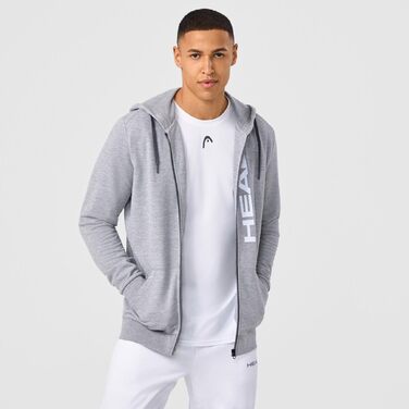 Чоловіча толстовка на молнії Head Club Original Hoodie Fz, сірий меланж, розмір 3XL