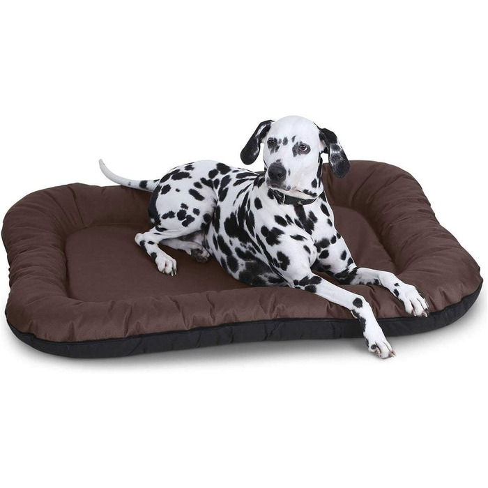 Knuffelwuff Dog Bed Lucky Indoor and Outdoor Dog Cushion Dog Sofa Dog Basket Dog Bed, Size L (Brown, L 70 x W 46 x H 12 cm)
