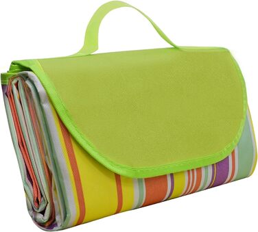 Водонепроникний килимок для пікніка Hozelin, великий, складаний, для пляжу, кемпінгу, відпочинку на траві, походів та подорожей (152,4 x 203,2 см, блакитний)