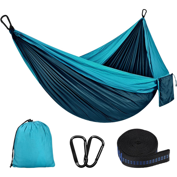 Гамак для відпочинку на природі: міцний, ультралегкий, для кемпінгу та подорожей (200x300 см)