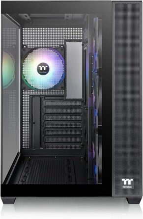 Корпус Thermaltake View 380 TG ARGB Mid-Tower ATX: Двокамерний, з прозорими панелями, 4 x 120mm ARGB вентилятори, USB-C, радіатор до 360mm, чорний