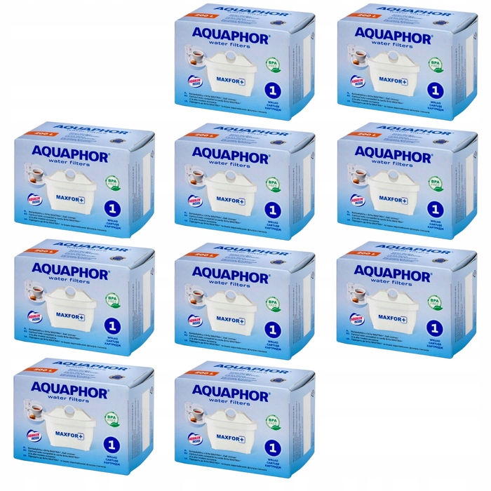 Смінні фільтрувальні картриджі Aquaphor Maxfor+, 10 шт.