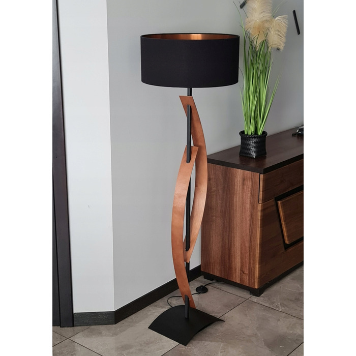 Підлоговий торшер Adex, чорний матовий, E27 60 Вт, 145 см