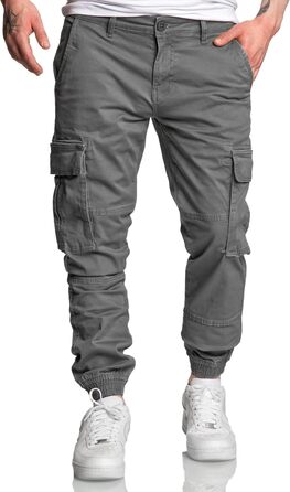 Чоловічі штани карго чинос джинси Herren R7020 темно-сірі, розмір 34W