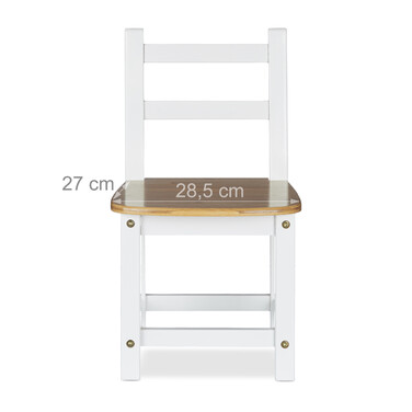 Relaxdays Kids' Chair RUSTICO White