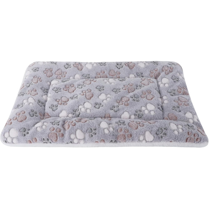 М'який флісовий лежак для собак та котів - фліс, 89x68 см (синій фон, білі зірки)