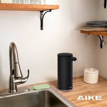 AIKE Automatic Soap Dispenser Stainless Steel with Sensor Infrared, 280ml Touchless Automatic Soap Dispenser USB Rechargeable