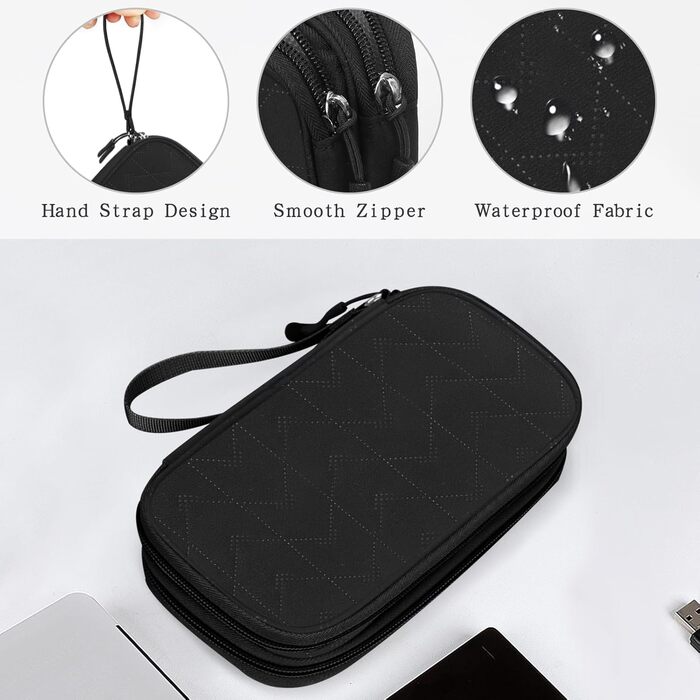 Органайзер для кабелів Skycase: компактна сумка для аксесуарів (19 x 11 x 5.5 см, фіолетовий)