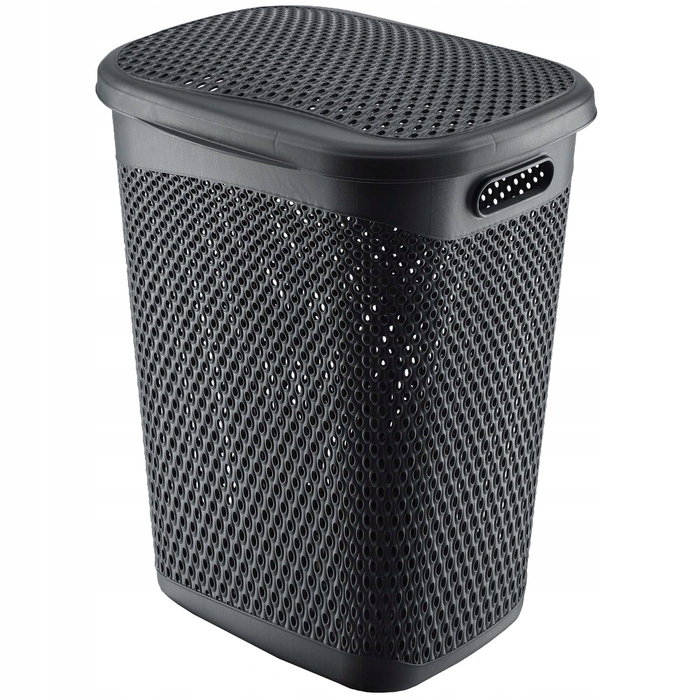 Кошик для білизни KADAX з кришкою, 55 л, сірий